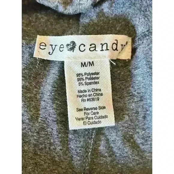 Sweet Treasures Blue Crop Sweatshirt, size XS w/ Eye Candy Gray Leggings, size M - Picture 4 of 6